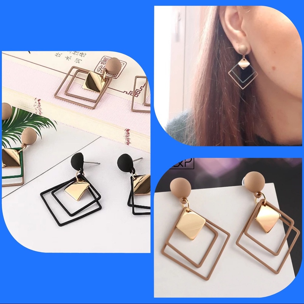 Summer Korean Geometric Vintage Earrings for - Picture 1 of 5